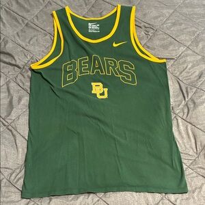 Nike Baylor Bears Green and Yellow Tank Top